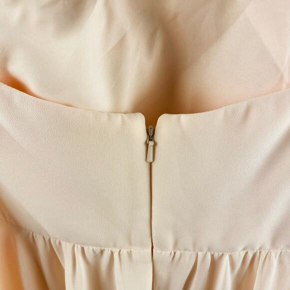 Amsale Tali Cowl Neck Maxi Formal Crepe Bridesmaid Dress Blush Size 14 - Picture 7 of 9